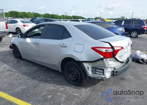 2016 Toyota Corolla Le из США, поврежденный, VIN 5YFBURHE2GP548986